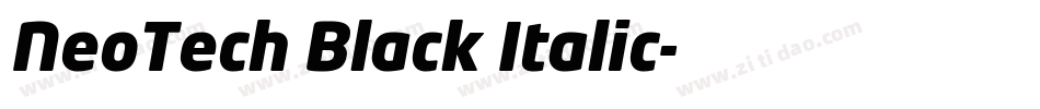 NeoTech Black Italic字体转换
